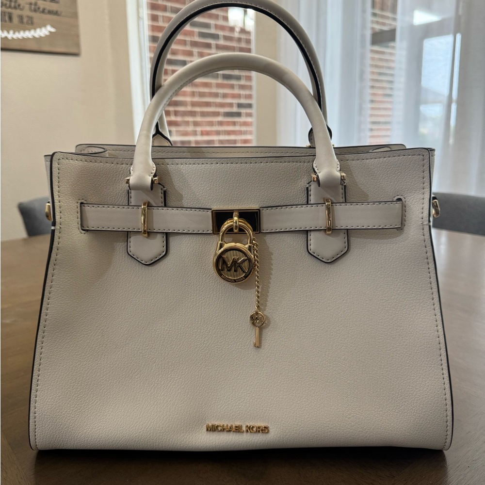 Michael Kors Cream Gold Satchel Bag